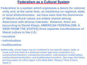 Federalism as a Cultural System