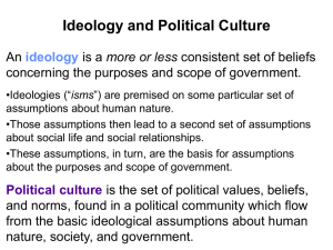 Ideology and Political Culture An more or less