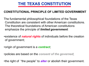 THE TEXAS CONSTITUTION