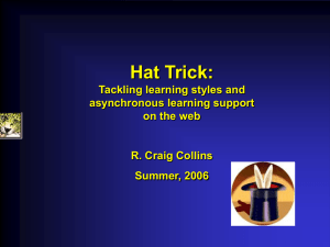 Hat Trick: Tackling learning styles and asynchronous learning support on the web