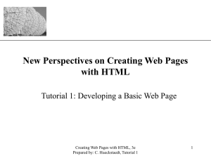 New Perspectives on Creating Web Pages with HTML XP