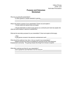 Purpose and Outcomes Worksheet  Johnny Hwang
