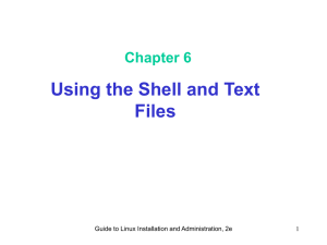 Using the Shell and Text Files Chapter 6