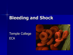 Bleeding and Shock Temple College ECA