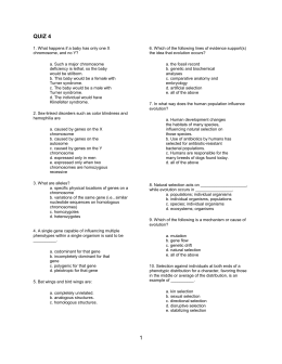 Gene Mapping Worksheet