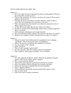 STUDY GUIDE FOR EXAM 4. BIOL 1406  Chapter 14