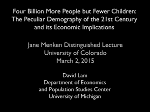 Four Billion More People but Fewer Children: and its Economic Implications