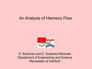 An Analysis of Hiemenz Flow E. Kaufman and E. Gutierrez-Miravete