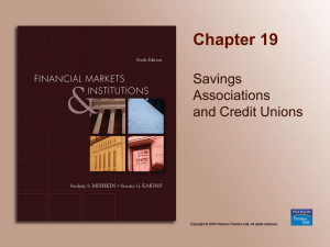 Chapter 19 Savings Associations and Credit Unions