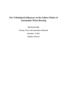The Tribological Influences on the Failure Modes of Automobile Wheel Bearing