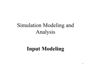 Simulation Modeling and Analysis Input Modeling 1