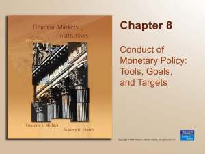 Chapter 8 Conduct of Monetary Policy: Tools, Goals,