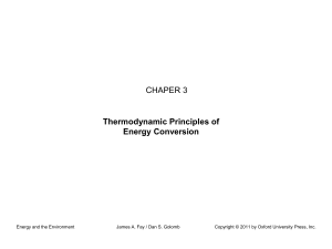 CHAPER 3 Thermodynamic Principles of Energy Conversion