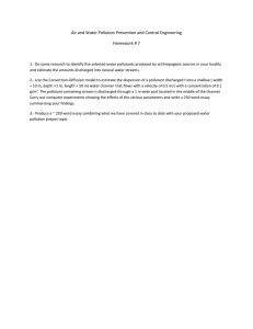 Air and Water Pollution Prevention and Control Engineering Homework # 7