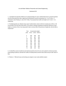 Air and Water Pollution Prevention and Control Engineering Homework # 8
