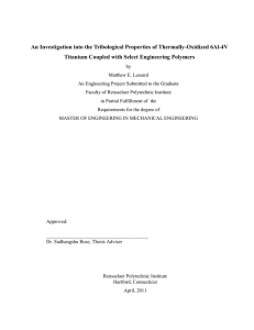 An Investigation into the Tribological Properties of Thermally-Oxidized 6Al-4V