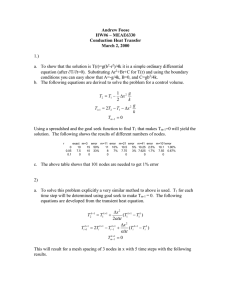 Andrew Foose HW#6 – MEAE6330 Conduction Heat Transfer March 2, 2000