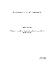 NUMERICAL ANALYSIS FOR ENGINEERING TERM  PAPER: