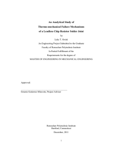 An Analytical Study of Thermo-mechanical Failure Mechanisms