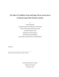 The Effect of T-Stiffener Web and Flange Tilt on Frame... Evaluated using Finite Element Analysis