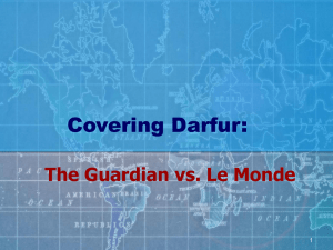 Covering Darfur: The Guardian vs. Le Monde 1