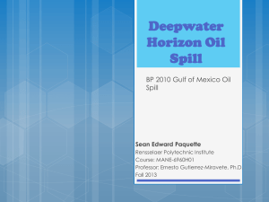 Deepwater Horizon Oil Spill BP 2010 Gulf of Mexico Oil