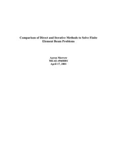 Comparison of Direct and Iterative Methods to Solve Finite Aaron Morrow