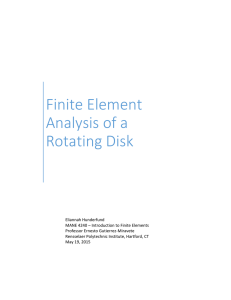 Finite Element Analysis of a Rotating Disk