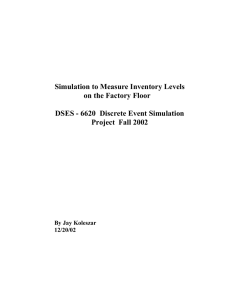 Simulation to Measure Inventory Levels on the Factory Floor