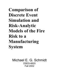 Comparison of Discrete Event Simulation and Risk-Analytic