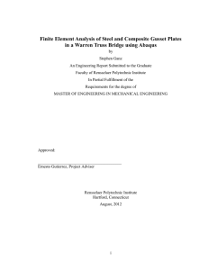 Finite Element Analysis of Steel and Composite Gusset Plates