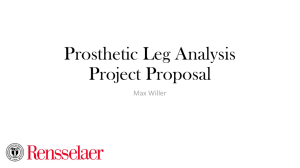 Prosthetic Leg Analysis Project Proposal Max Willer