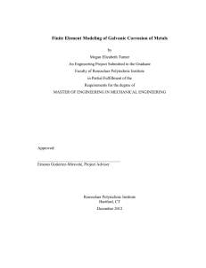 Finite Element Modeling of Galvanic Corrosion of Metals