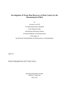 Investigation of Waste Heat Recovery in Data Centers by the