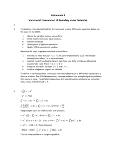 Homework 1 Variational Formulation of Boundary Value Problems