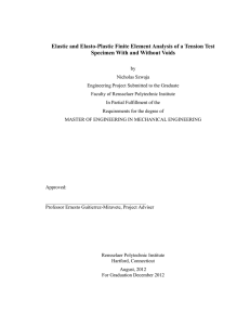 Elastic and Elasto-Plastic Finite Element Analysis of a Tension Test