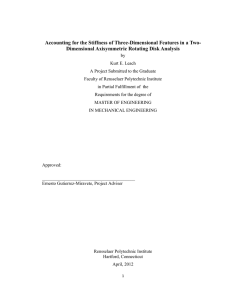 Accounting for the Stiffness of Three-Dimensional Features in a Two-