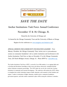 SAVE THE DATE Anchor Institutions Task Force Annual Conference