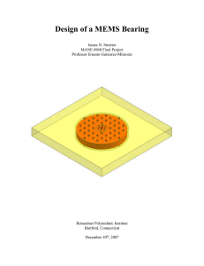 Design of a MEMS Bearing