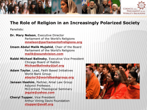 The Role of Religion in an Increasingly Polarized Society