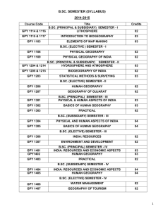 B.SC. SEMESTER (SYLLABUS) 2014-2015