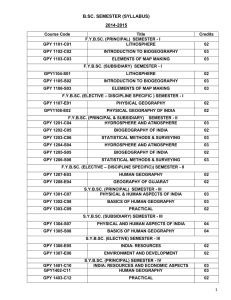 B.SC. SEMESTER (SYLLABUS) 2014-2015