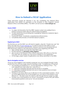 How to Submit a NEAF Application