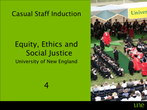 4 Equity, Ethics and Social Justice Casual Staff Induction