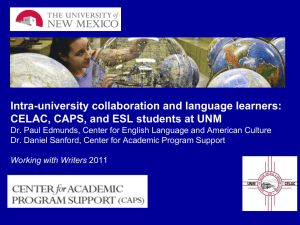 Intra-university collaboration and language learners:
