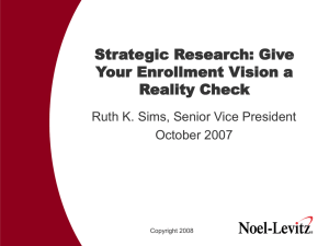 Strategic Research: Give Your Enrollment Vision a Reality Check