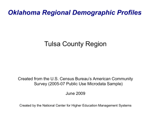 Oklahoma Regional Demographic Profiles Tulsa County Region