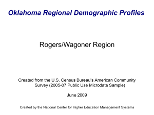 Oklahoma Regional Demographic Profiles Rogers/Wagoner Region