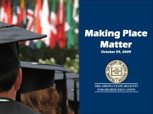 Making Place Matter October 29, 2009 1