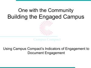 Building the Engaged Campus One with the Community Document Engagement